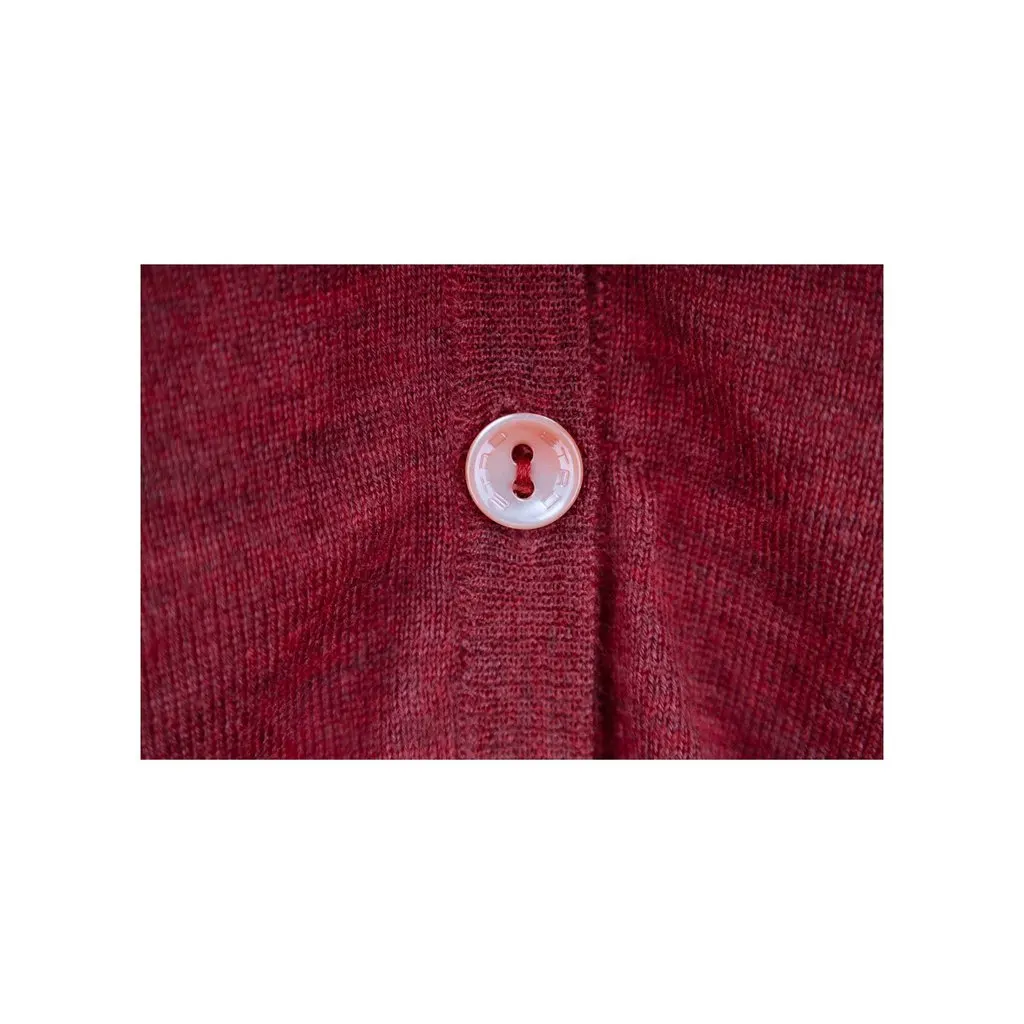 Etro Red Cardigan - '10s Red Wool Good - Inside View