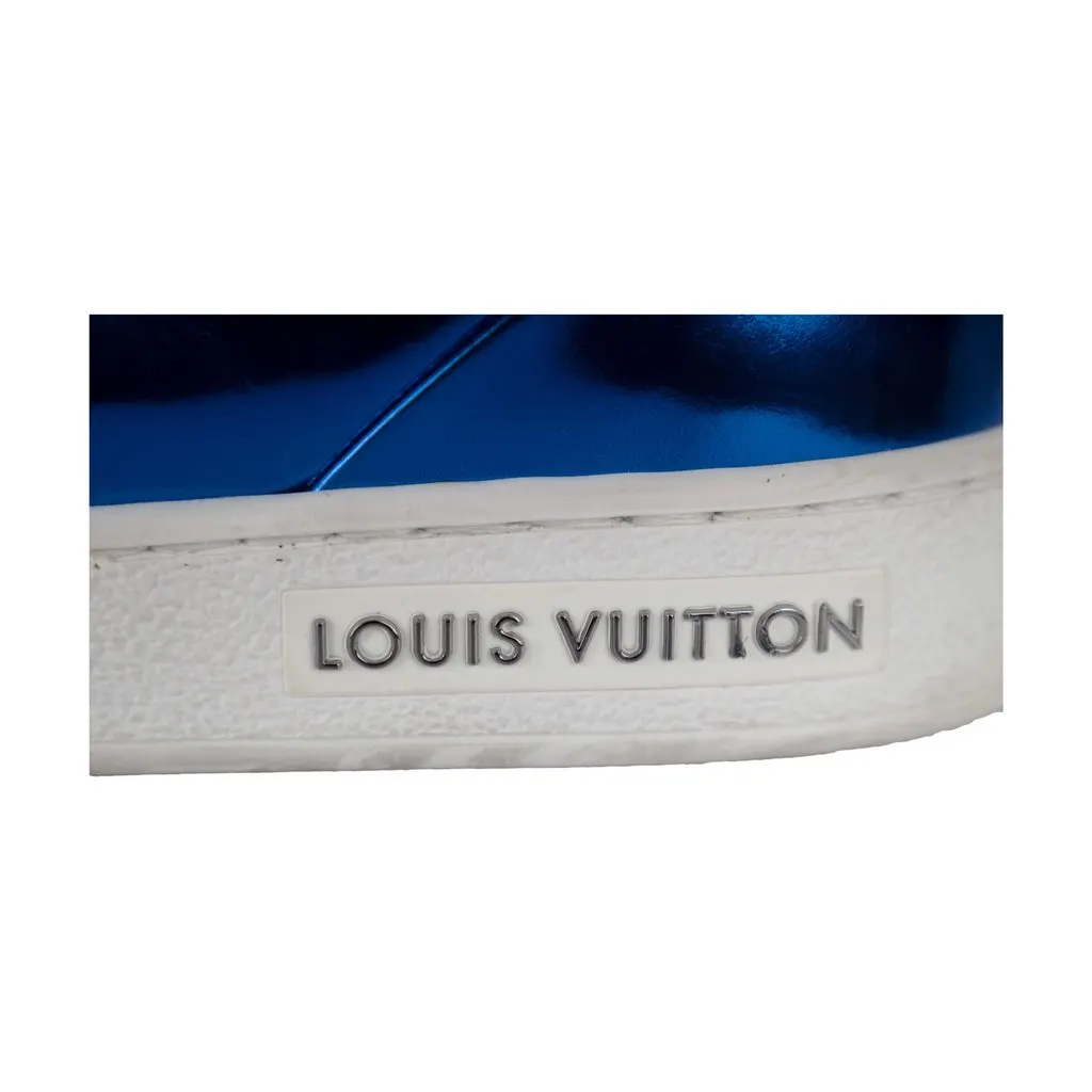 Louis Vuitton Metallic Blue Sneakers - '10s Blue Good - Inside View