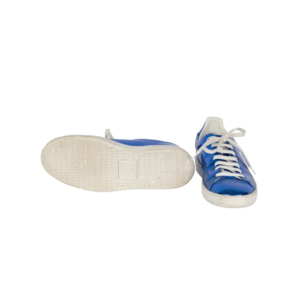Louis Vuitton Metallic Blue Sneakers - '10s Blue Good - Box View
