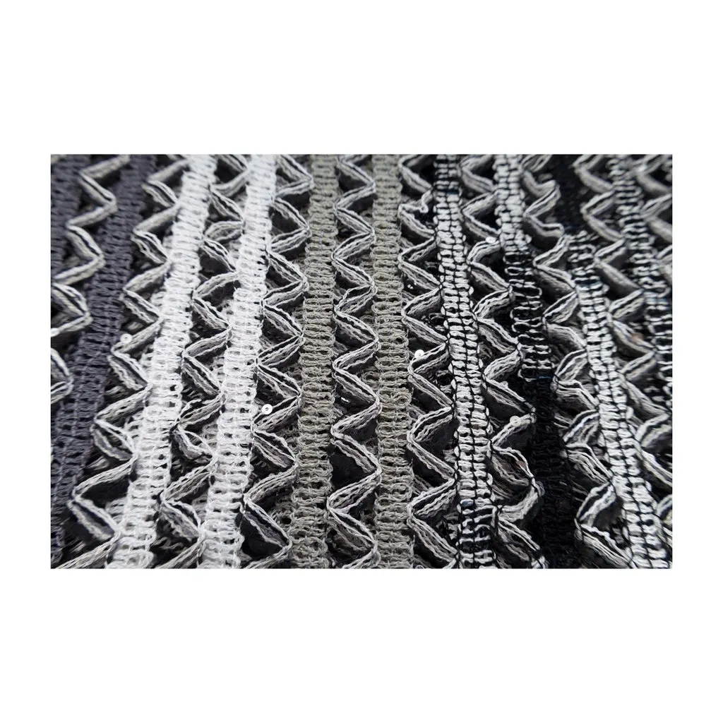 Missoni Chevron Knit Foulard with Sequins - '10s Black Good - Model View