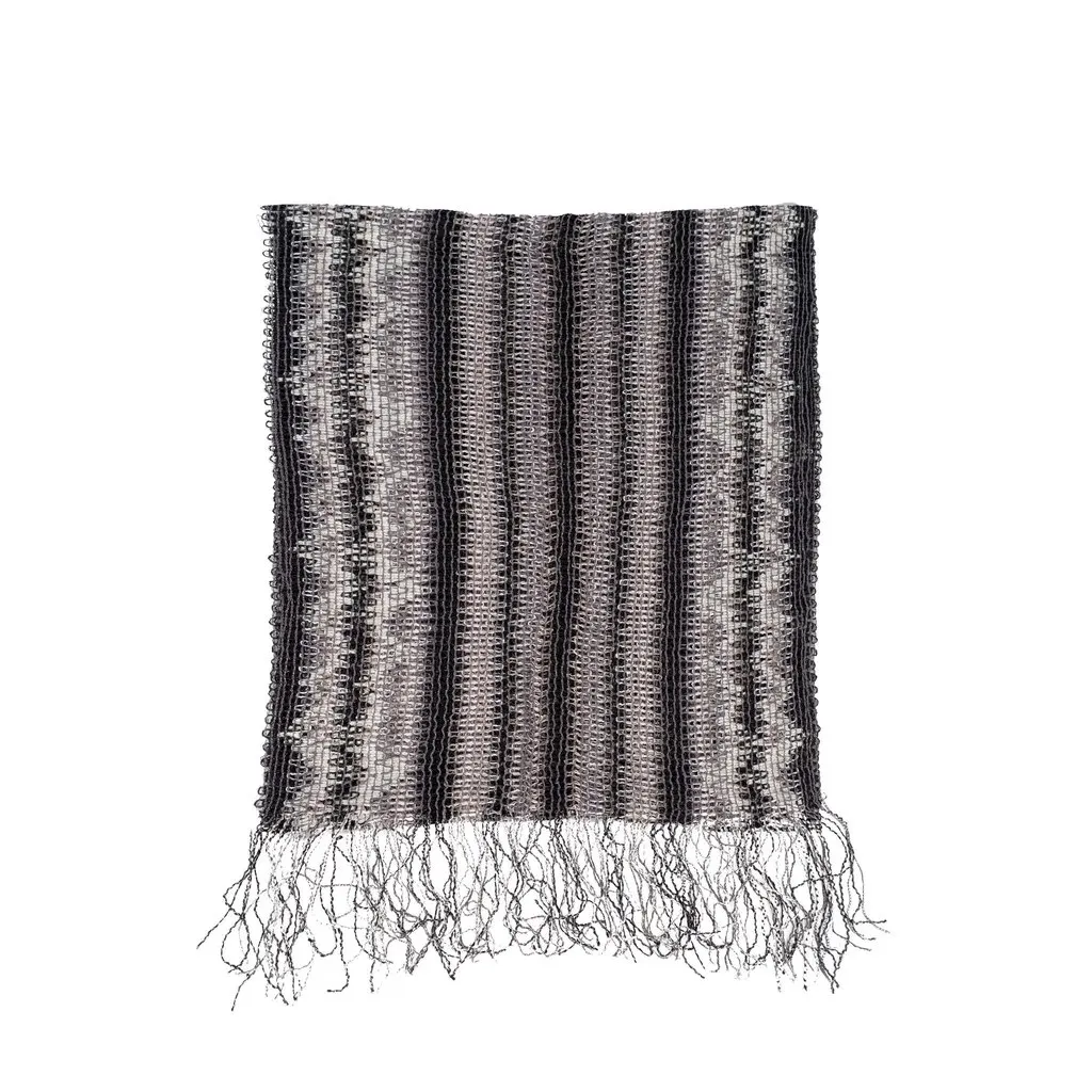Missoni Chevron Knit Foulard - '10s Black Good - Front View