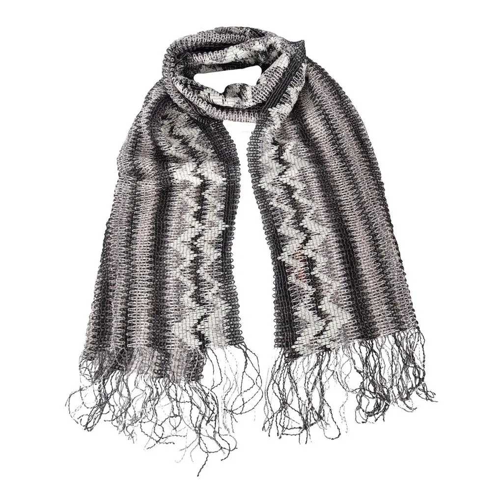 Missoni Chevron Knit Foulard - '10s Black Good - Back View