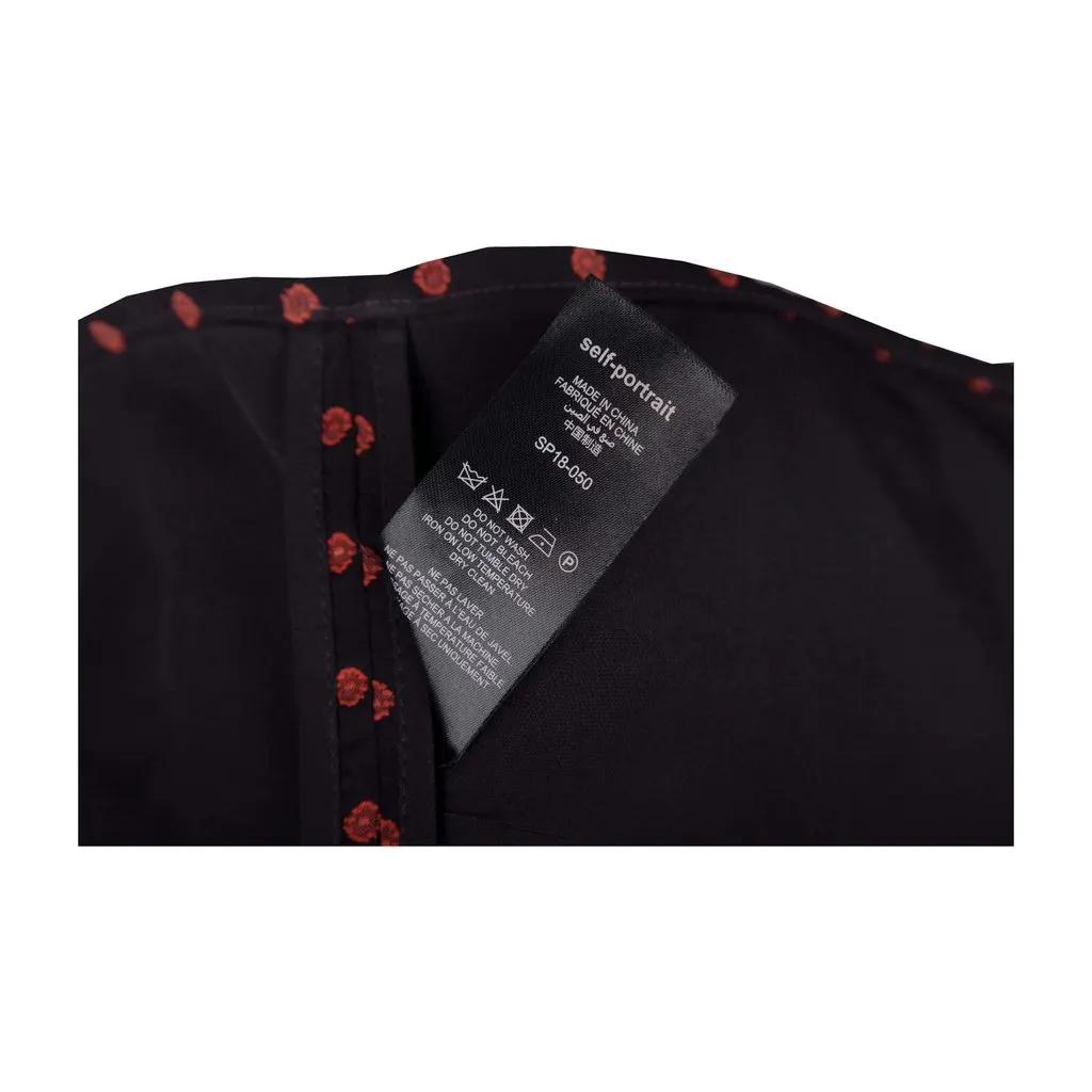 Self-Portrait Flower Polka Dress - '10s Black Good - Box View