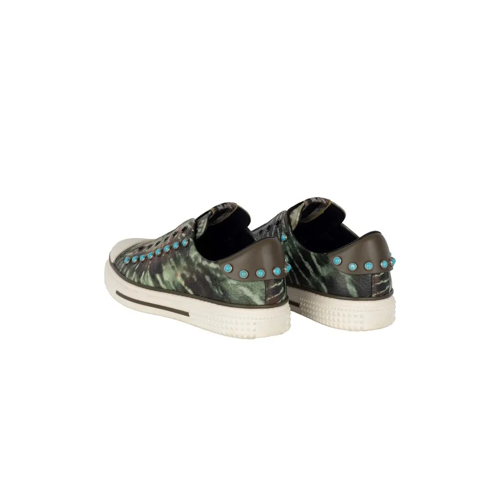 Valentino Rockstud Tie-dye Sneakers - '10s Red Lace Good - Inside View