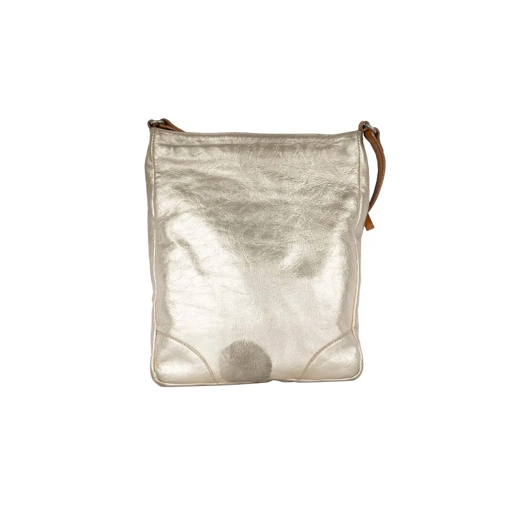 Furla Golden Metallic Crossbody Bag - '10s Gold Good - Back View