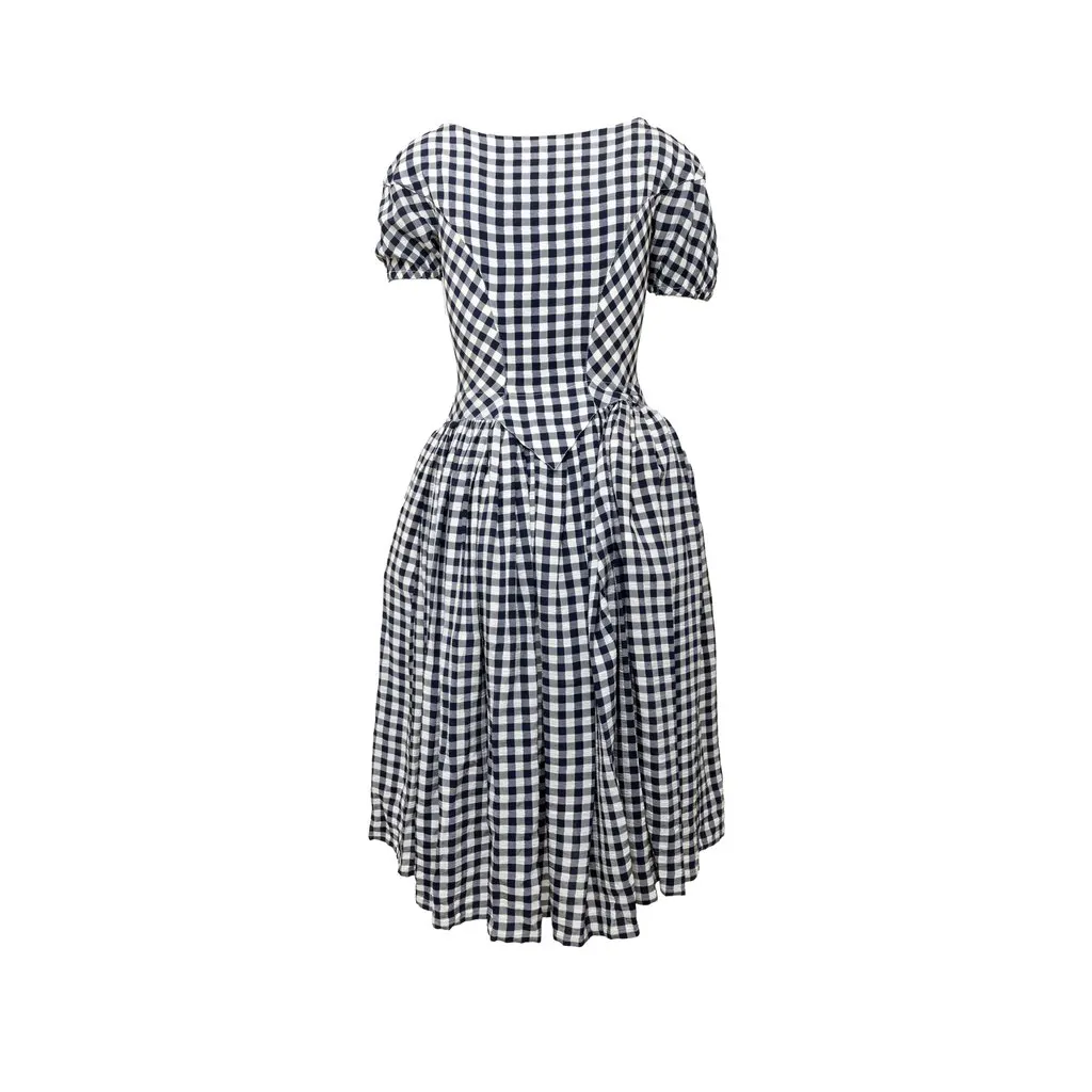 Vivienne Westwood Checkered Midi Dress - '00s Red Good - Back View
