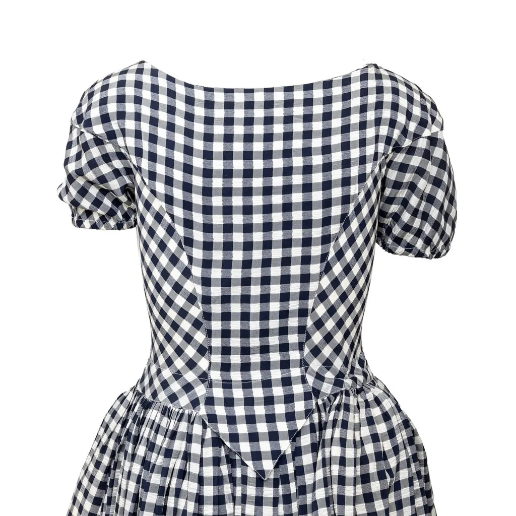 Vivienne Westwood Checkered Midi Dress - '00s Red Good - Inside View