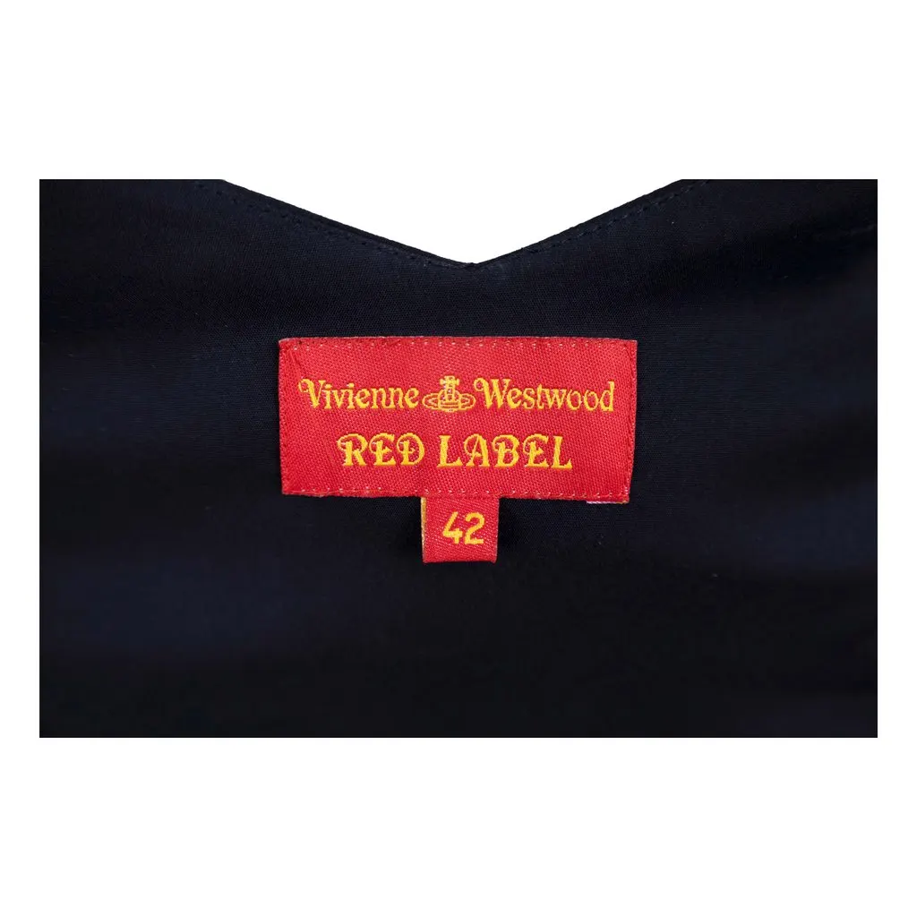 Vivienne Westwood Label Silk Corset Dress - '10s Red Silk Good - Inside View