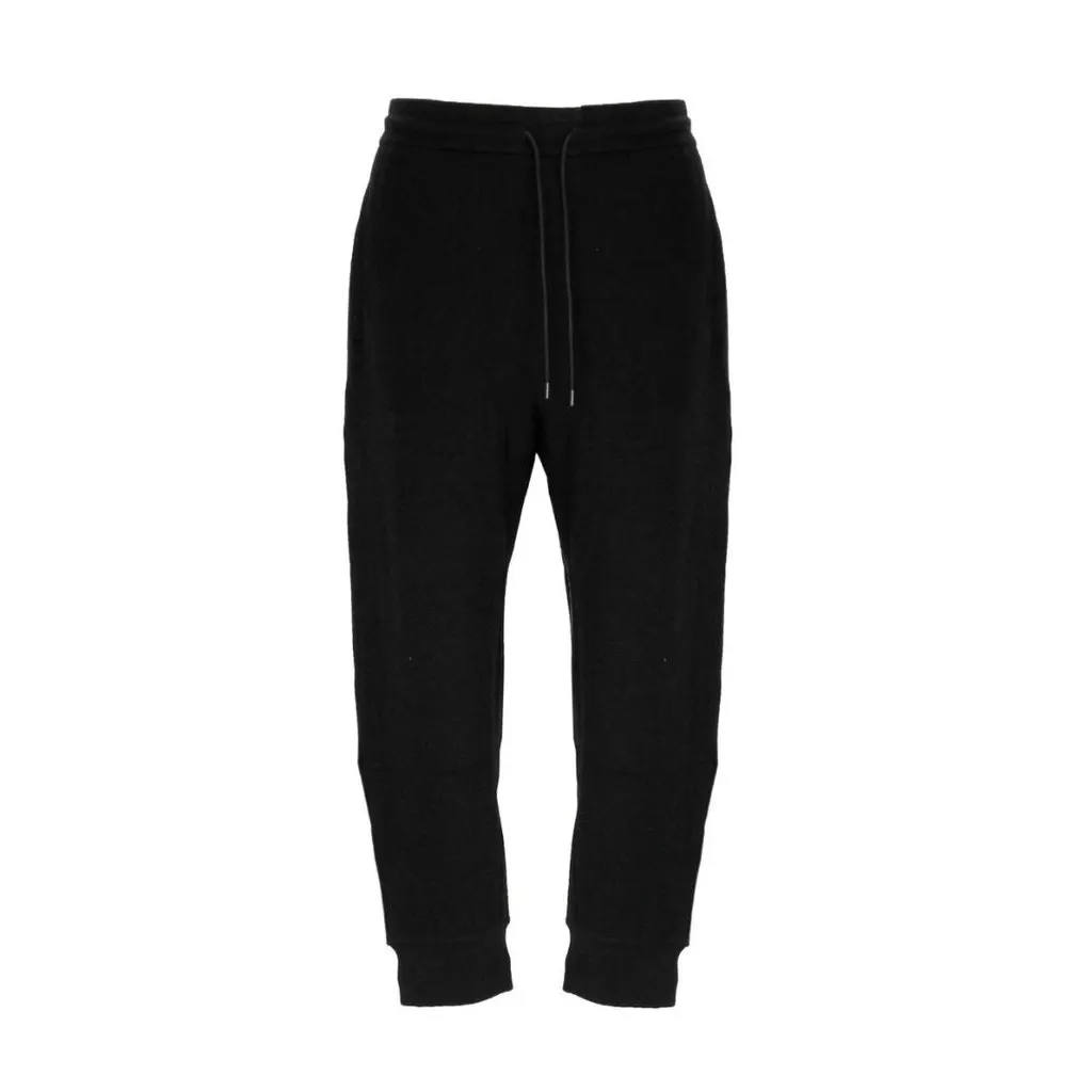 Emporio Armani Track Pants with Logo Detail - '20s Red Cotton Good - Front View