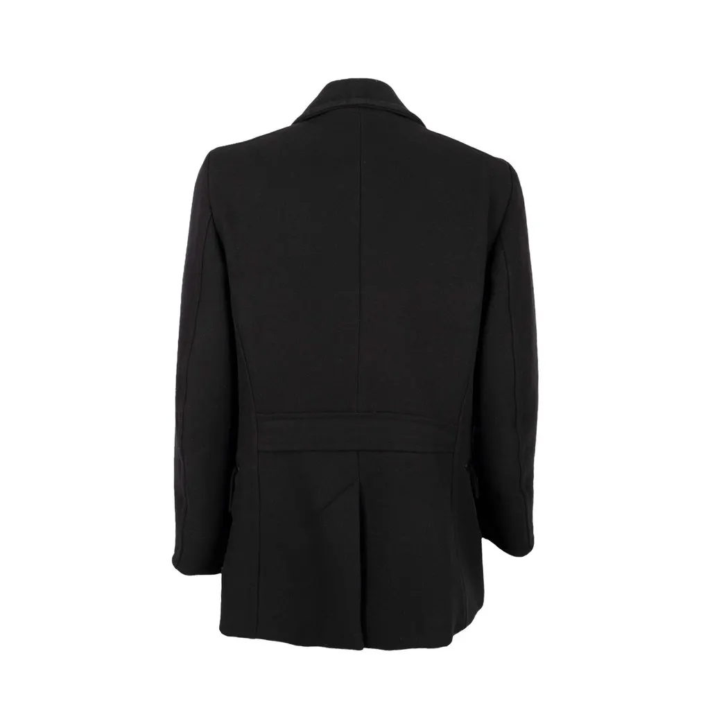 Tom Ford Double-Breasted Coat - '10s Black Leather Good - Back View