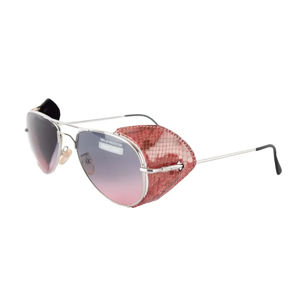Roberto Cavalli Aviator Snakeskin Sunglasses - '10s Red Good - Back View