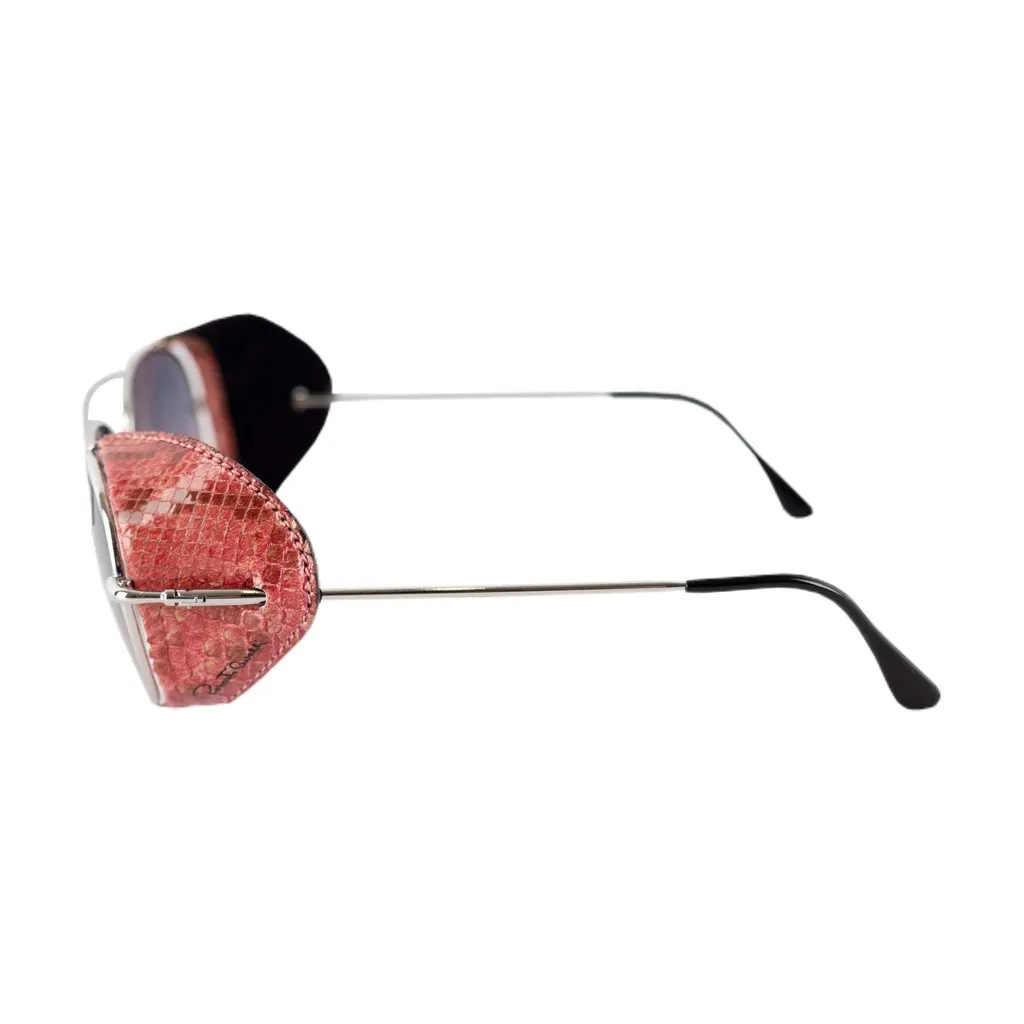Roberto Cavalli Aviator Snakeskin Sunglasses - '10s Red Good - Inside View