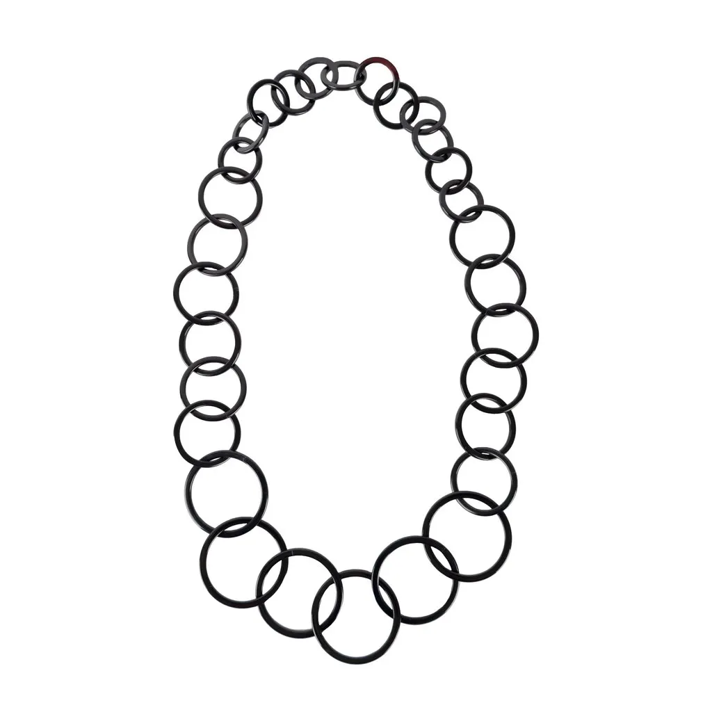 Miu Miu Loop Necklace - '10s Red Lace Good - Back View