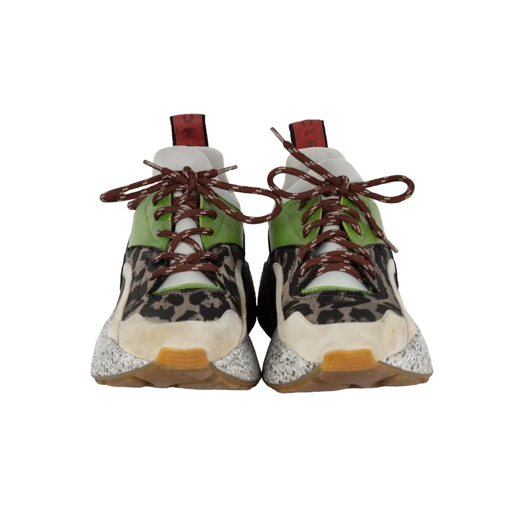 Stella McCartney Eclypse Sneakers - '10s Red Suede Good - Back View