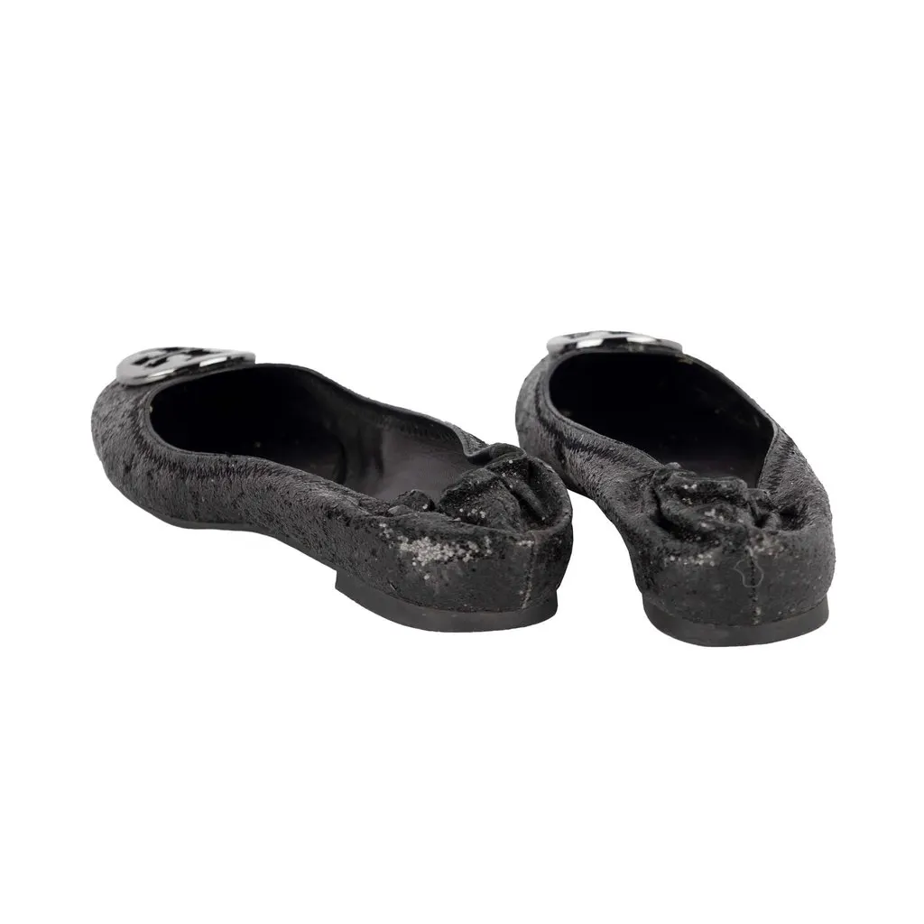 Tory Burch Reva Sequin Ballet Flats - '10s Black Good - Inside View