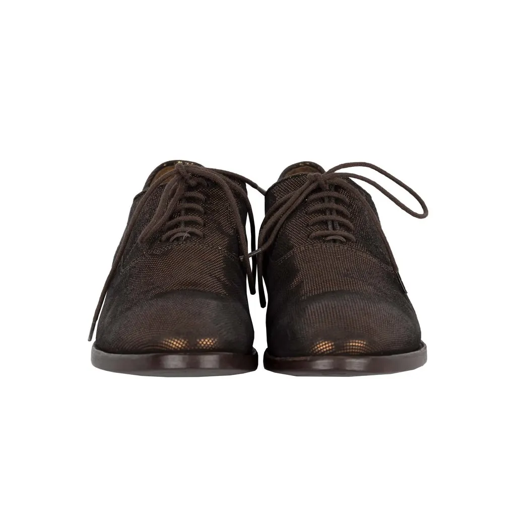 Paul Smith Metallic Lace-up Shoes - '10s Red Lace Good - Back View