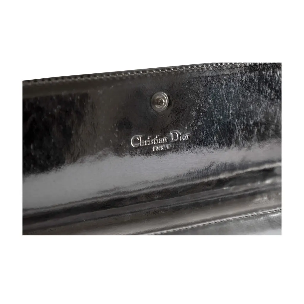 Dior Metallic Silver Pochette - '00s Silver Leather Good - Box View