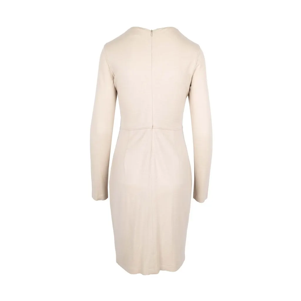 Jil Sander Beige Longsleeve Pocket Dress - '10s Beige Good - Back View