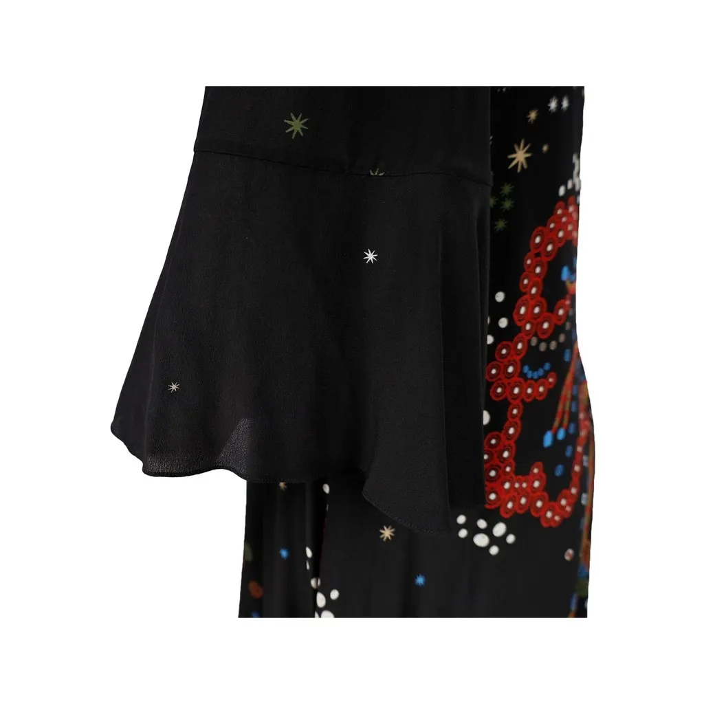 Valentino Silk Print Dress - '10s Black Silk Good - Box View