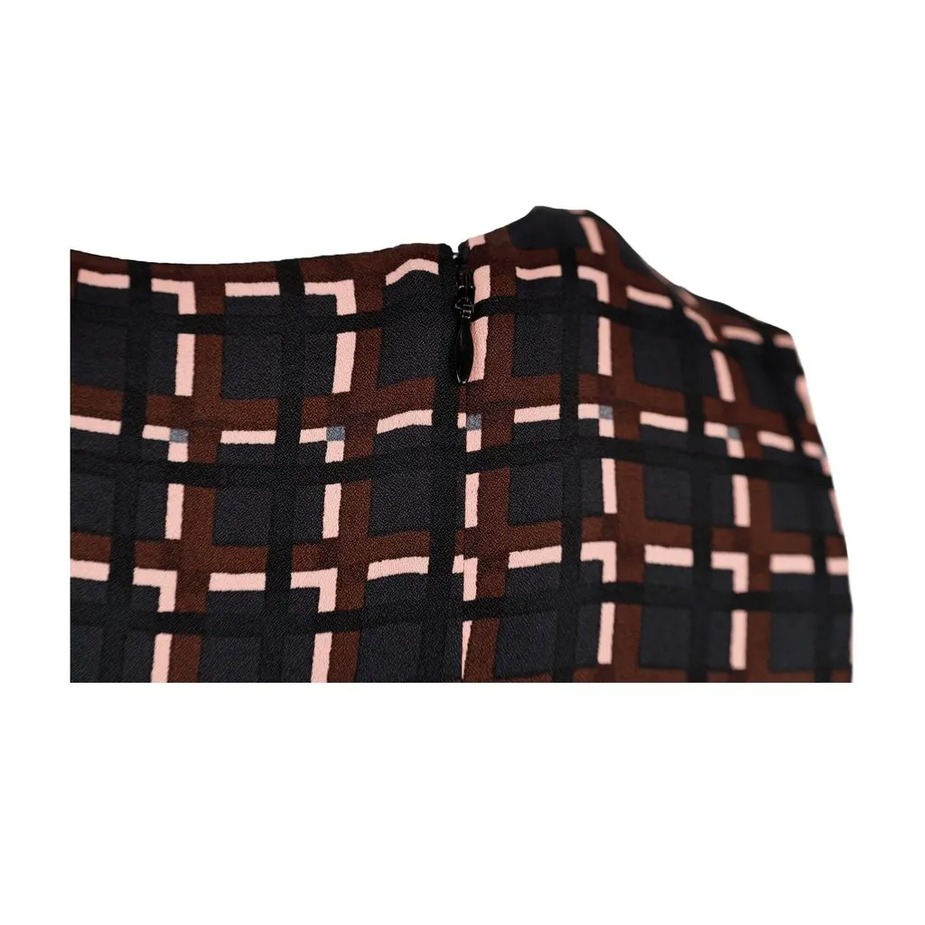 Marni Plaid Printed Dress - '10s Red Good - Model View