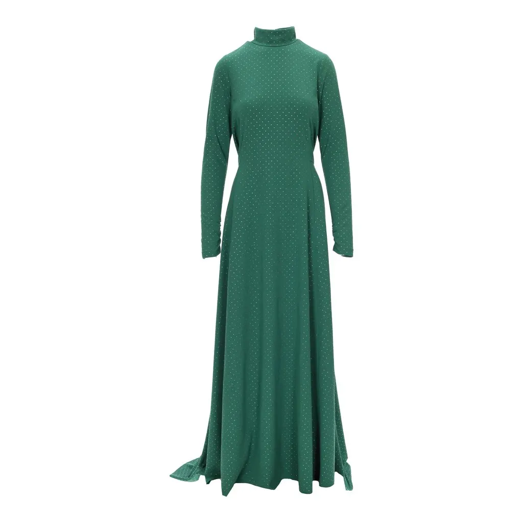 Marc Jacobs Green Crystal Long Gown - '10s Green Good - Front View