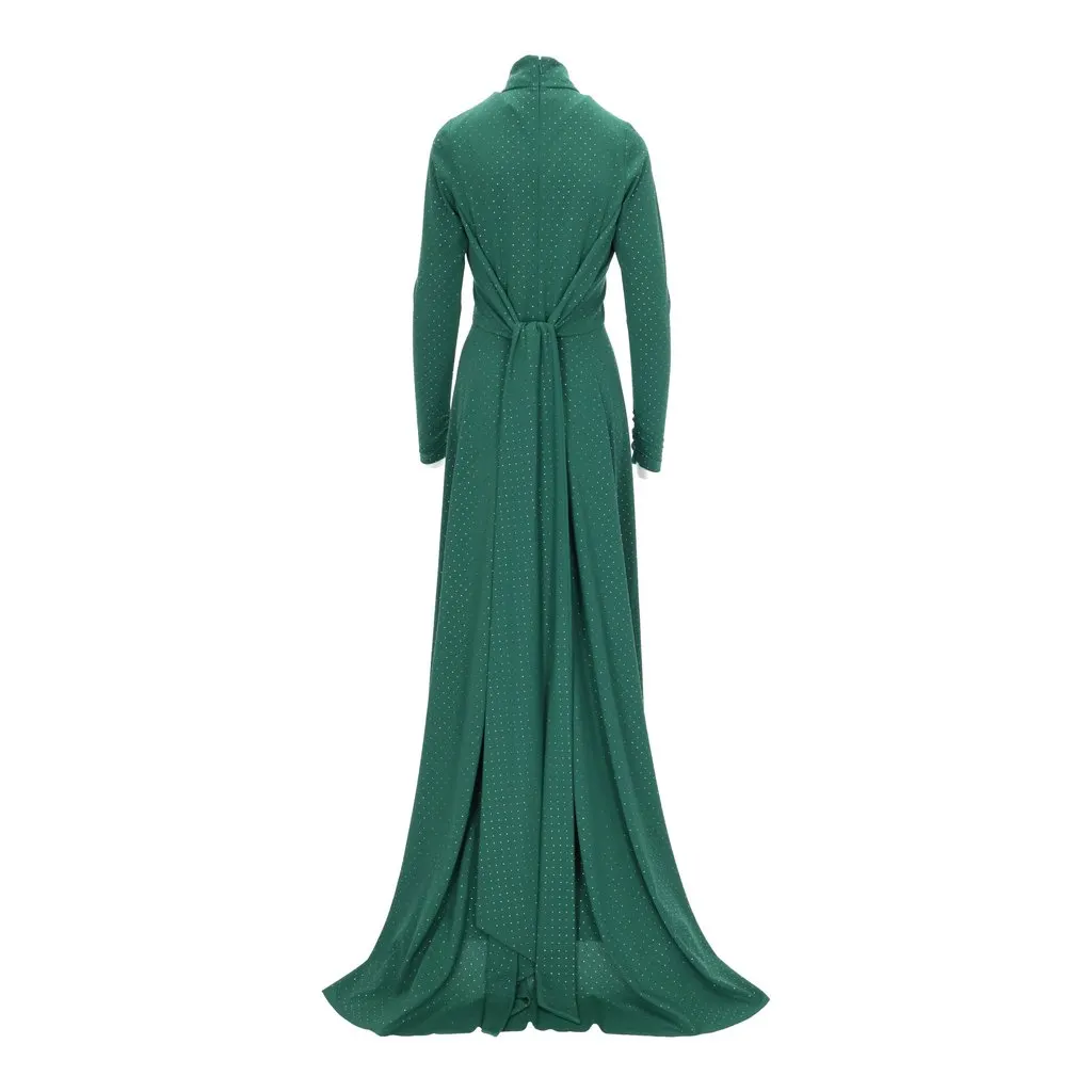 Marc Jacobs Green Crystal Long Gown - '10s Green Good - Inside View
