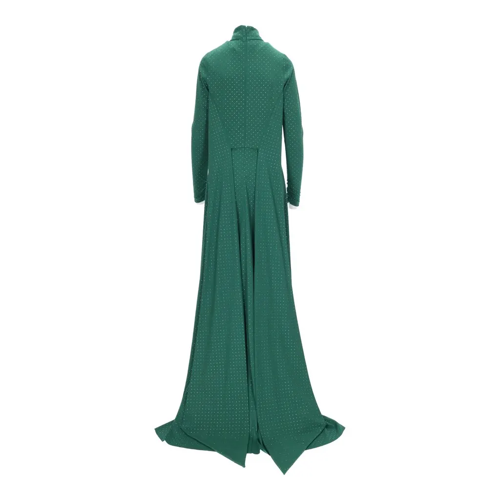 Marc Jacobs Green Crystal Long Gown - '10s Green Good - Model View