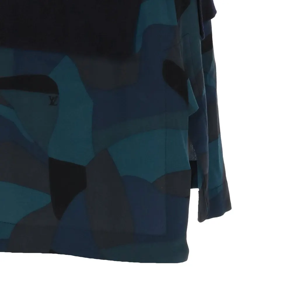 Louis Vuitton Sweater Dress with Pattern Silk - '10s Navy Silk Good - Inside View