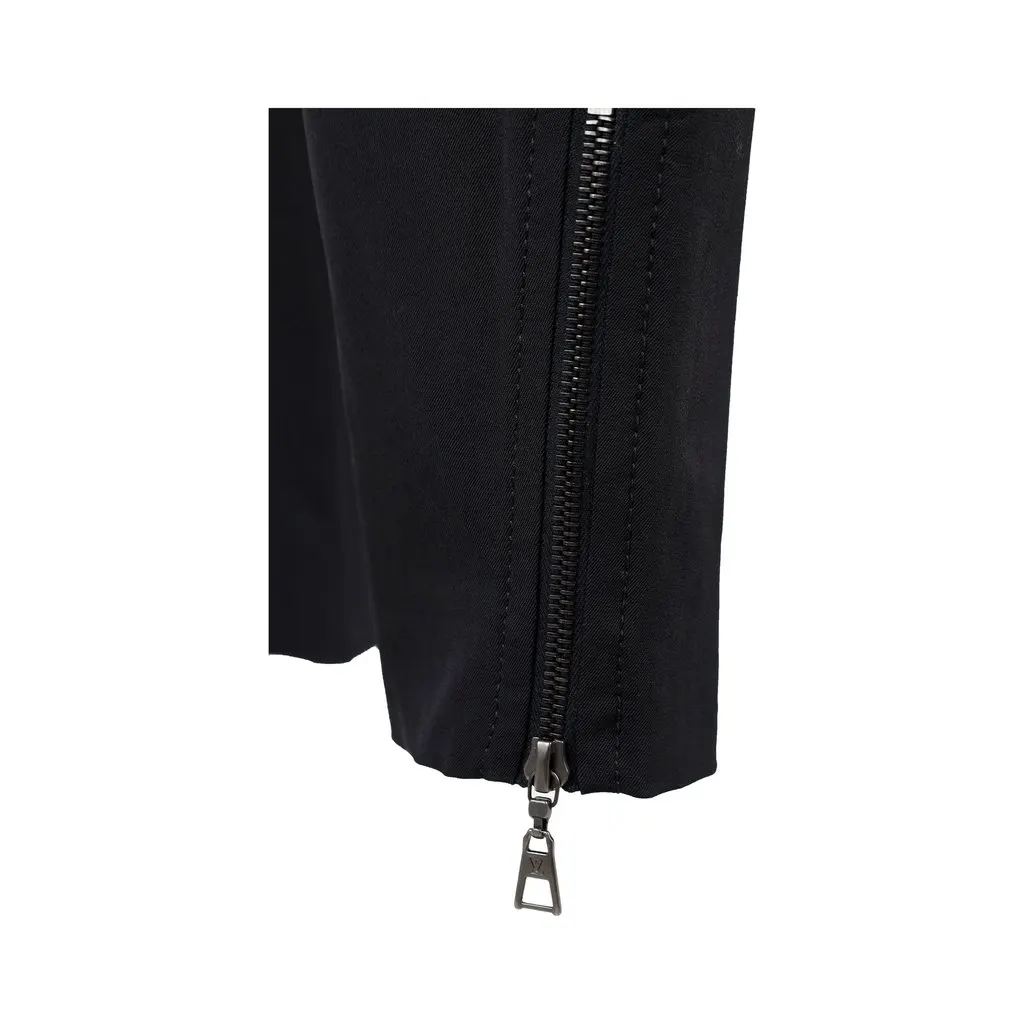 Louis Vuitton Tailor Pants with Zipper Details - '10s Red Silk Good - Model View