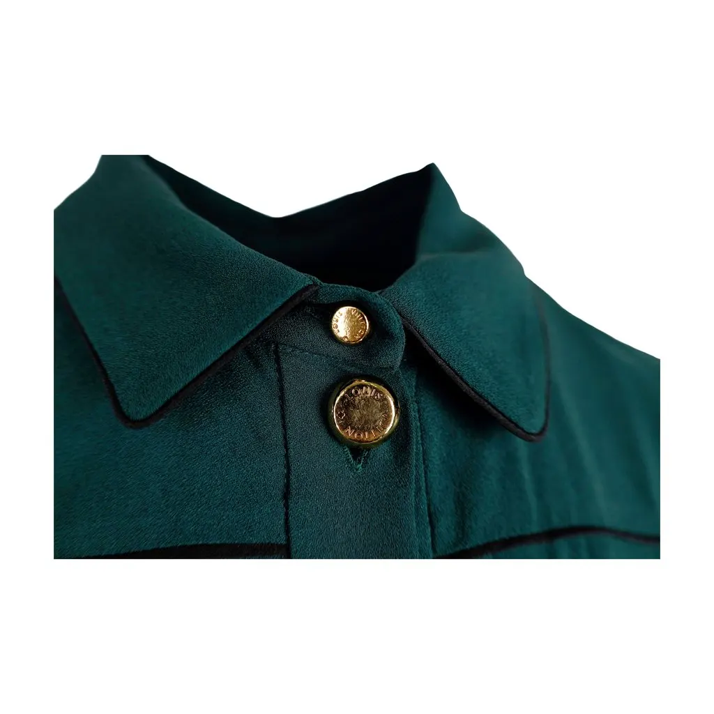 Louis Vuitton Green Shirt Dress - '10s Green Good - Inside View