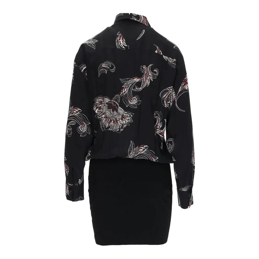 Louis Vuitton Printed Shirt Dress - '10s White Silk Good - Back View