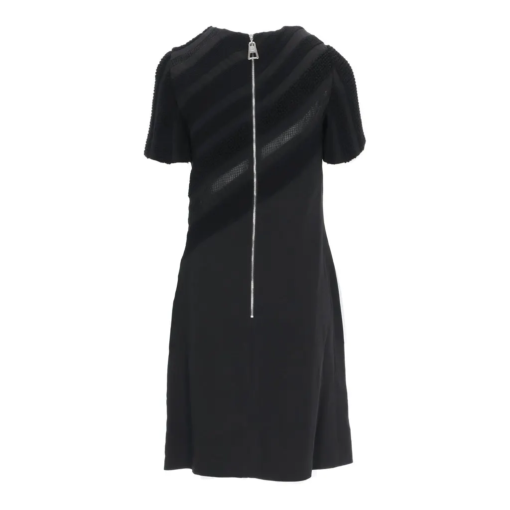 Louis Vuitton Black Dress with Textured Details - '10s Black Good - Back View