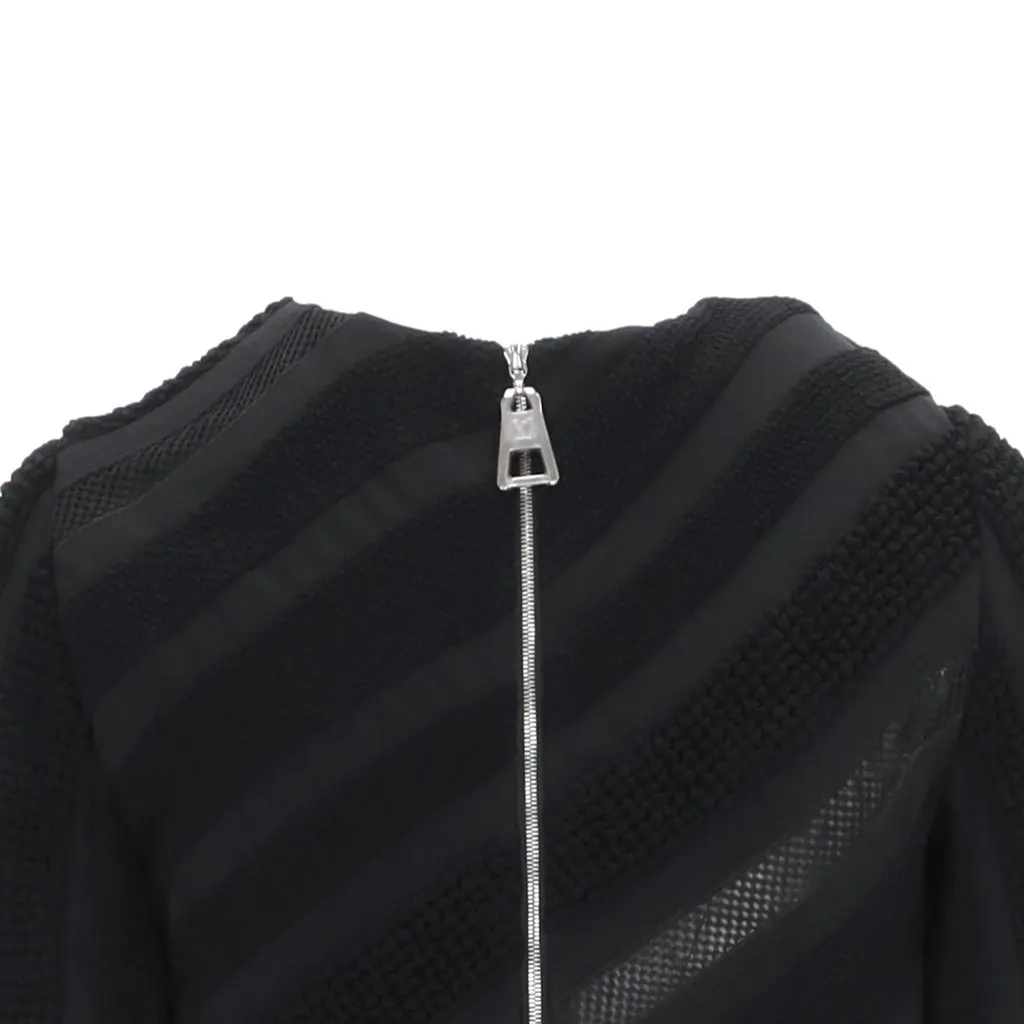 Louis Vuitton Black Dress with Textured Details - '10s Black Good - Box View