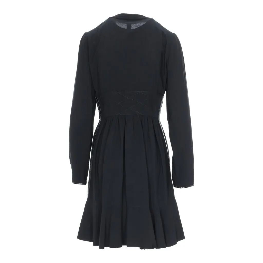 Louis Vuitton Black Zippered Dress - '10s Black Good - Back View