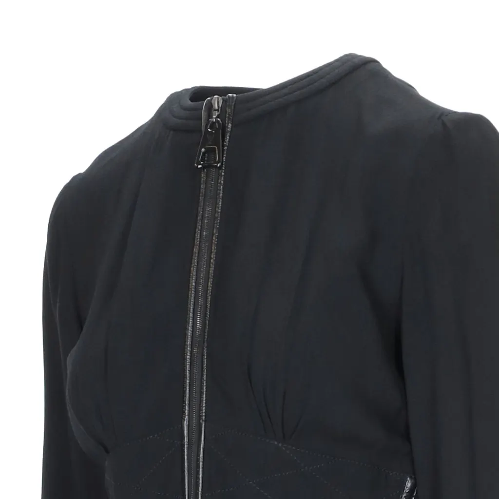Louis Vuitton Black Zippered Dress - '10s Black Good - Inside View