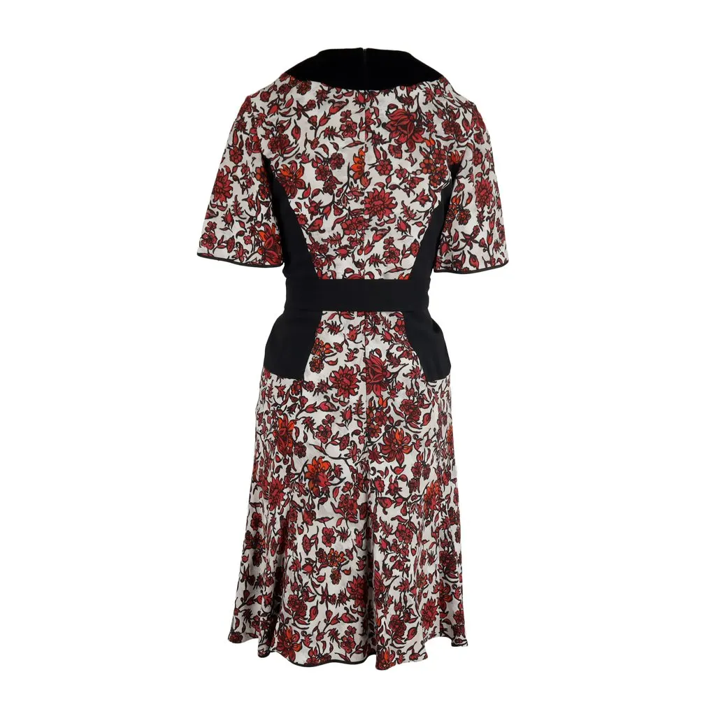 Louis Vuitton Black Floral Printed Dress - '10s Black Velvet Good - Inside View