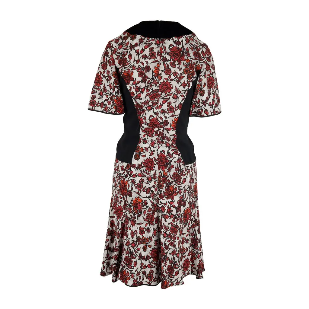 Louis Vuitton Black Floral Printed Dress - '10s Black Velvet Good - Box View