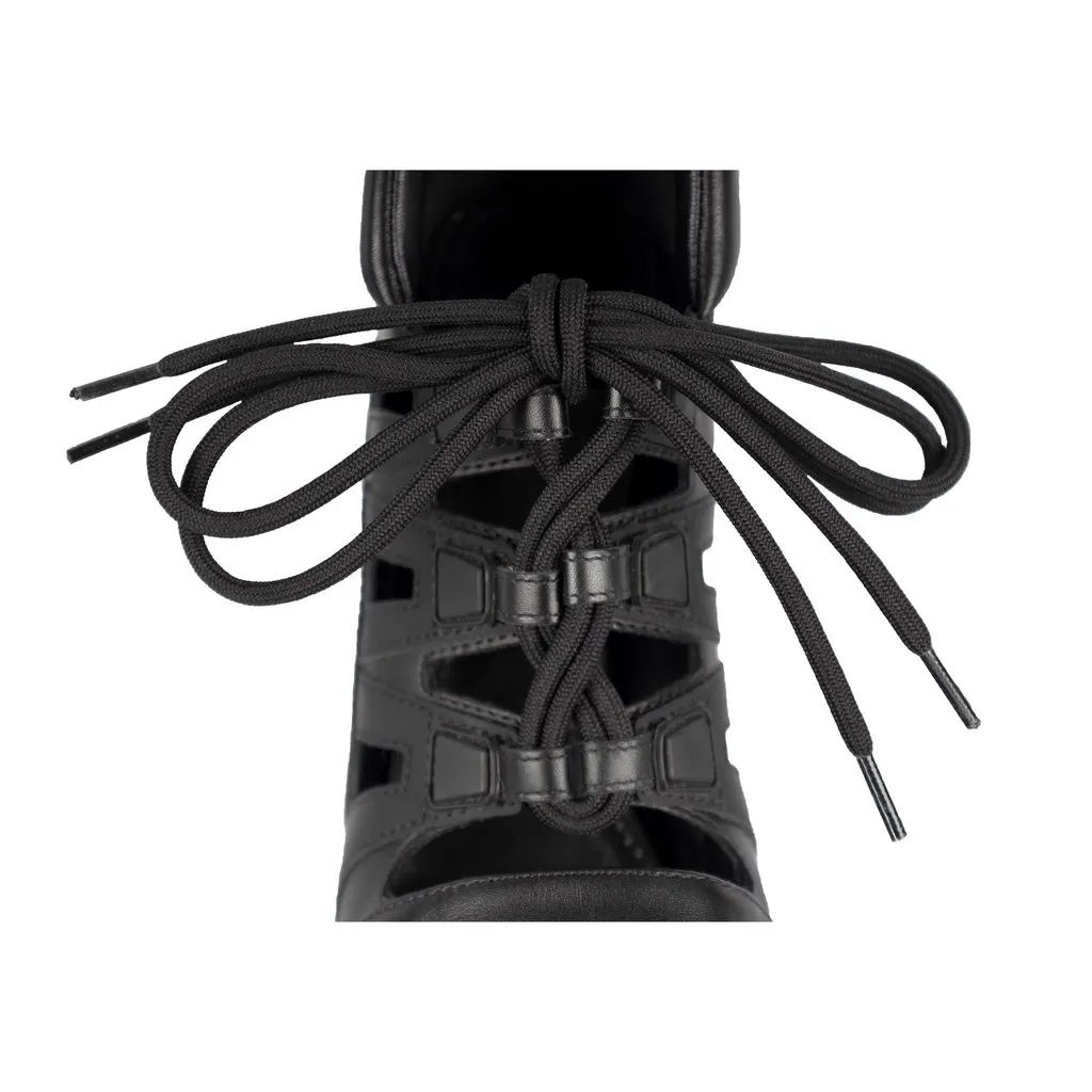 Louis Vuitton Streamline Lace-up Pumps - '10s Black Lace Good - Model View