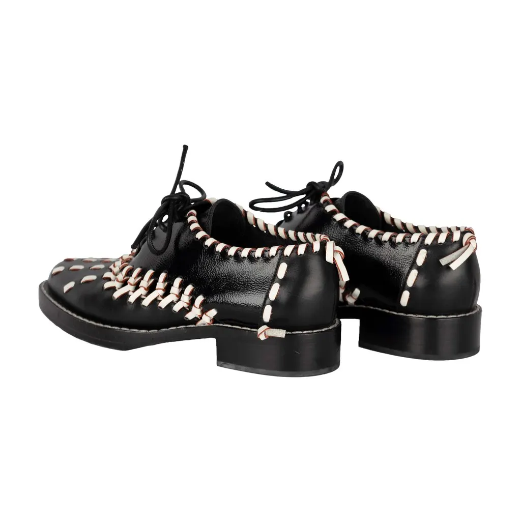 Louis Vuitton Manga Braided Oxford Shoes - '10s Black Good - Back View