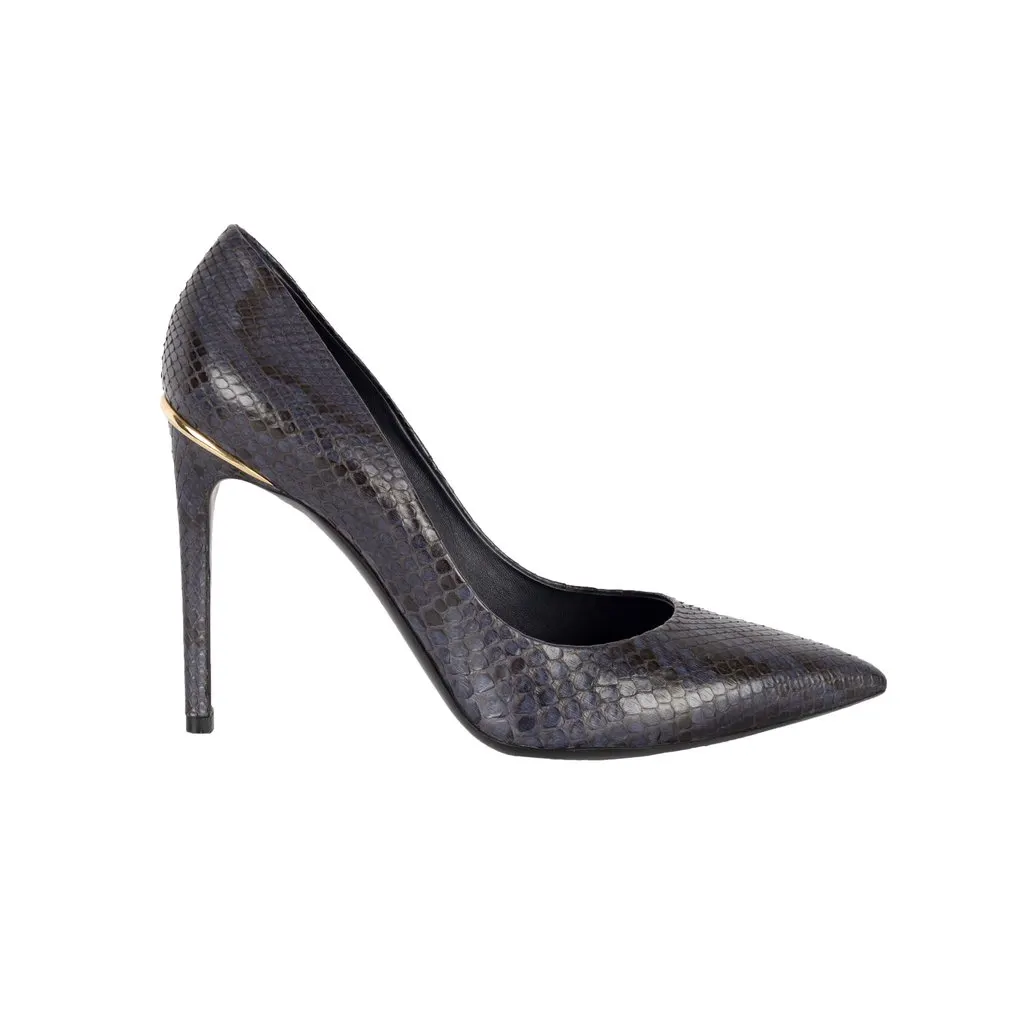 Louis Vuitton Snakeskin Eyeline Pumps - '10s Red Leather Good - Front View