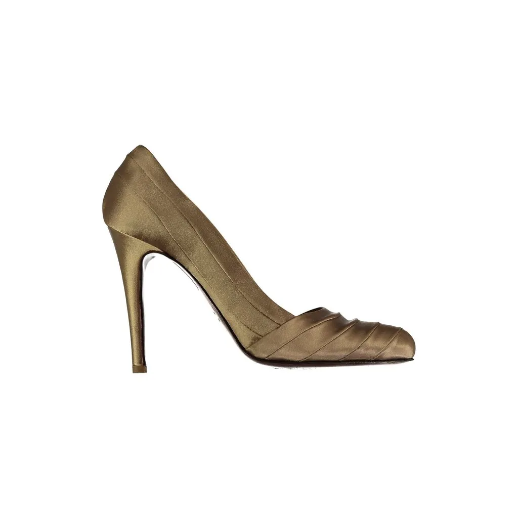 LeSILLA Satin Pumps - '10s Red Satin Good - Front View