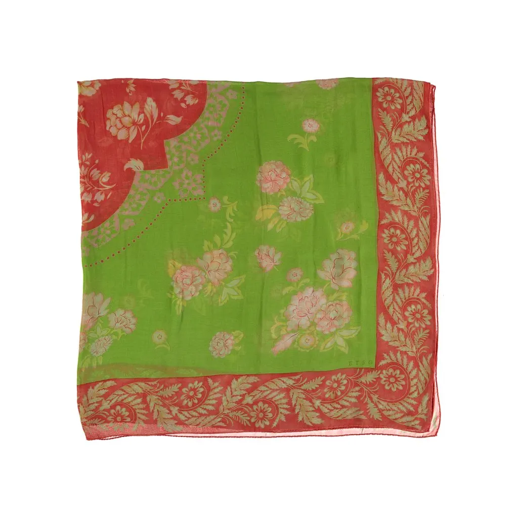 Etro Silk Multicolor scarf - '10s MultiColor Silk Good - Back View