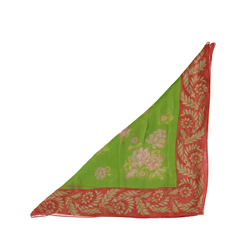 Etro Silk Multicolor scarf - '10s MultiColor Silk Good - Model View