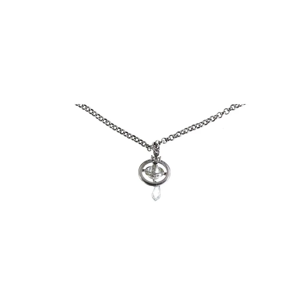 Vivienne Westwood Orb Crystal Drop Necklace - '10s Red Lace Good - Inside View