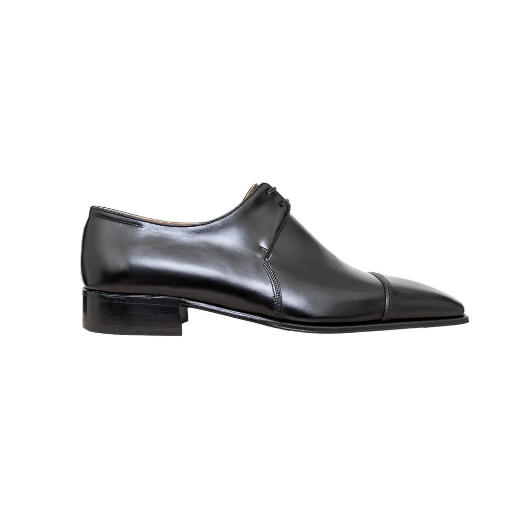 Artioli Black Lace-up Shoes - '10s Black Lace Good - Front View