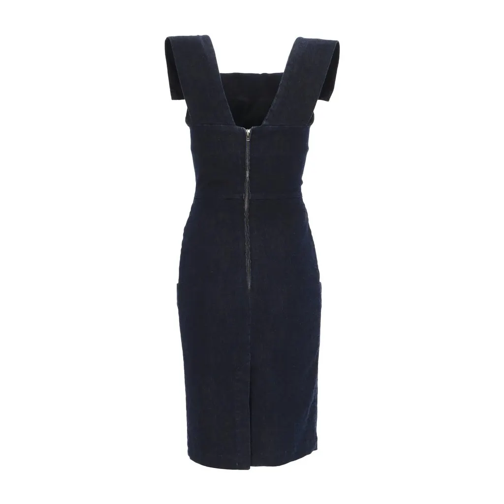 Vivienne Westwood Anglomania Denim Dress - '00s Red Denim Good - Back View