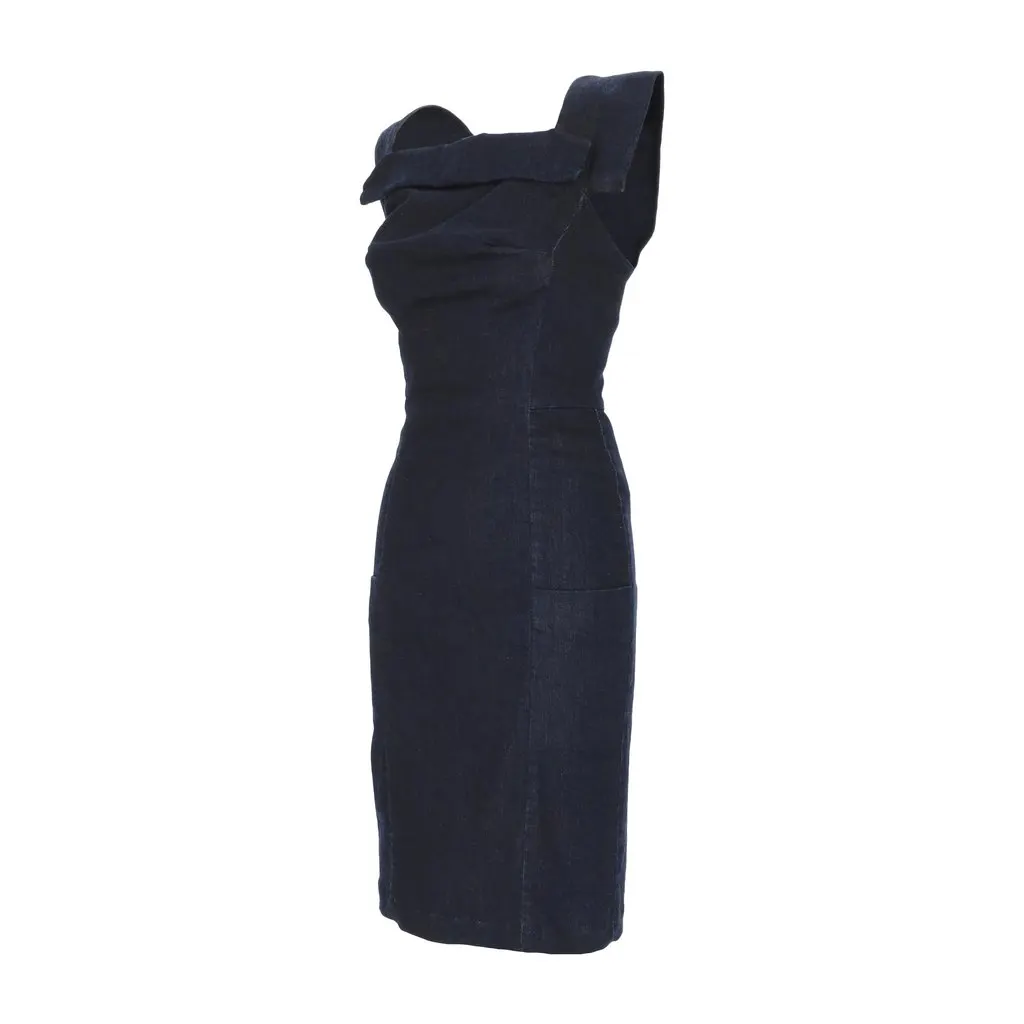 Vivienne Westwood Anglomania Denim Dress - '00s Red Denim Good - Inside View