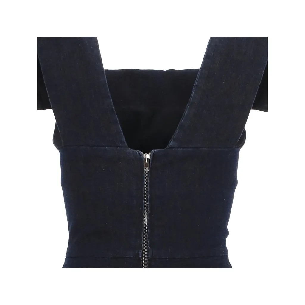 Vivienne Westwood Anglomania Denim Dress - '00s Red Denim Good - Model View