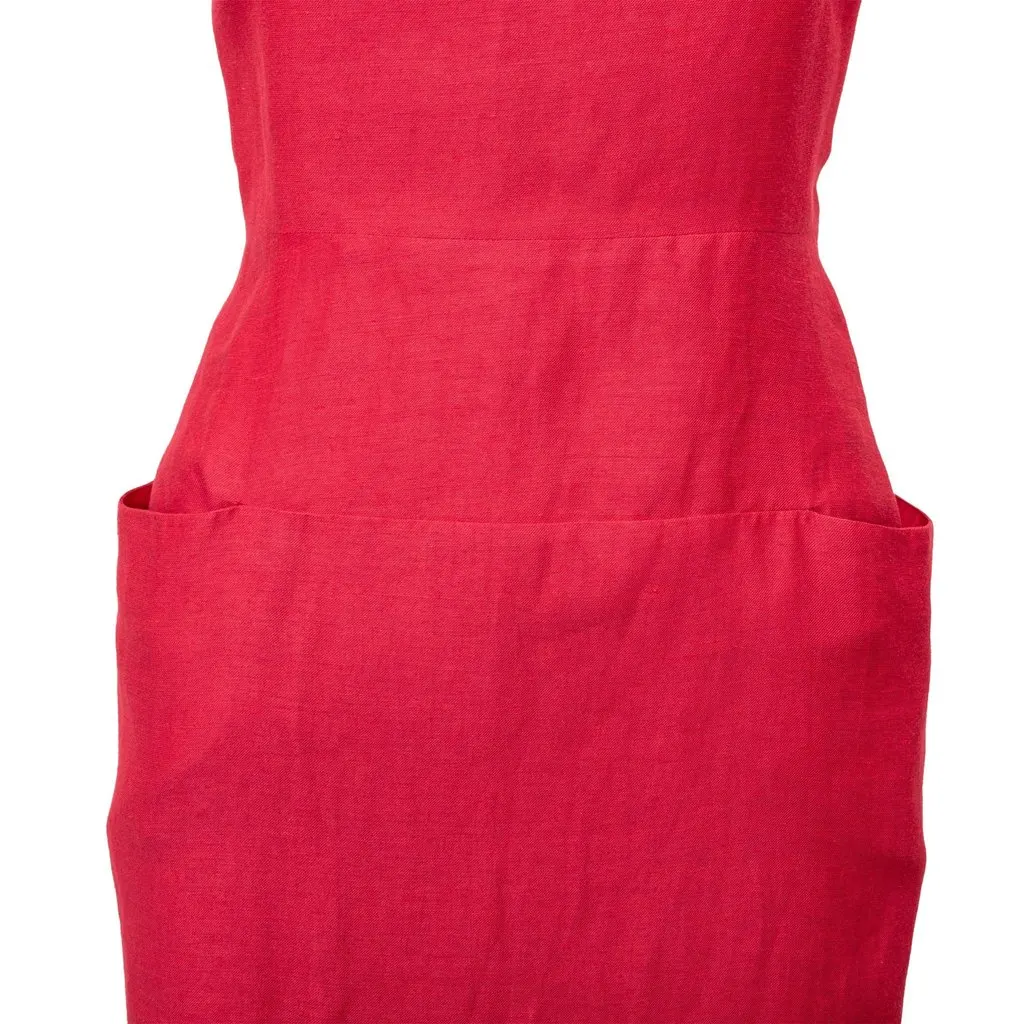 Vivienne Westwood Red Label Linen Dress - '00s Red Linen Good - Inside View