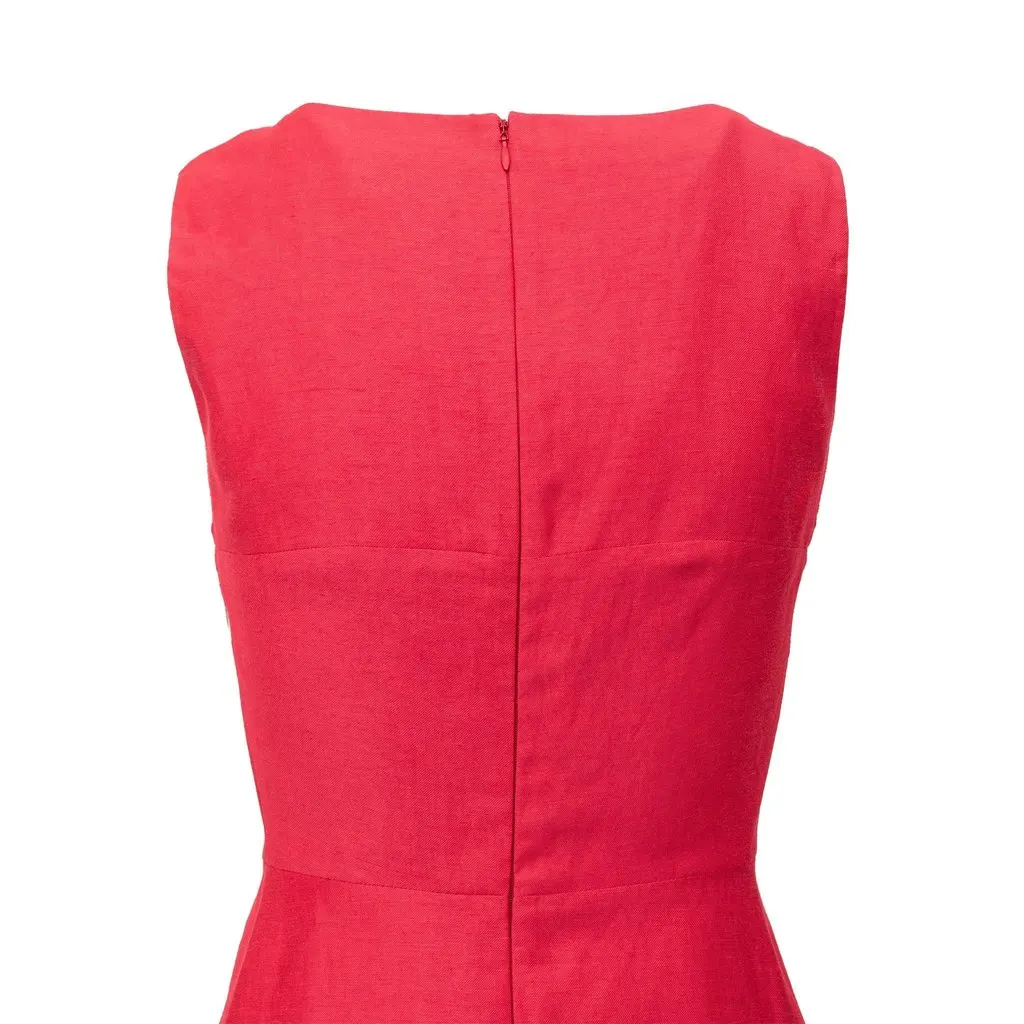 Vivienne Westwood Red Label Linen Dress - '00s Red Linen Good - Box View